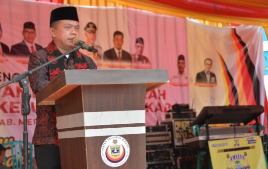 Gubernur Jambi Dr.H.Al Haris,S.Sos.,M.H., pada acara Pengukuhan Dewan Perwakilan Daerah (DPD) Ikatan Keluarga Minang (IKM) Kabupaten Merangin. (Foto: Novriansah)
